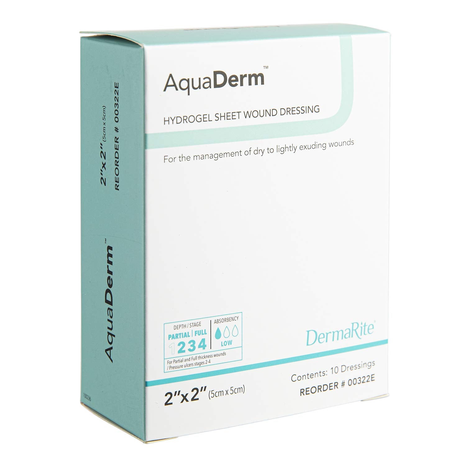 DermaRite AquaDerm Hydrogel Sheet Wound Dressing