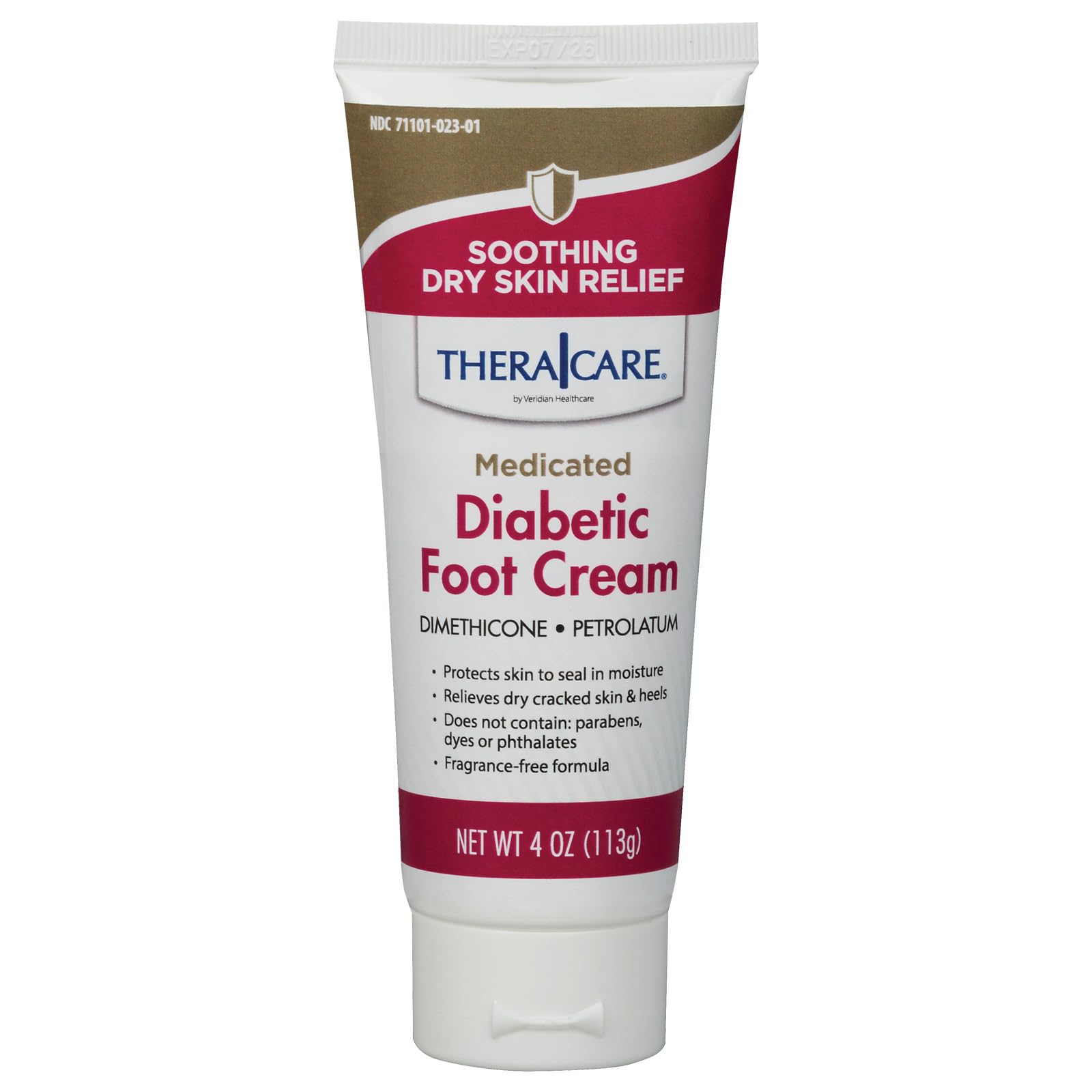TheraCare Medicated Diabetic Foot Cream, 4 oz
