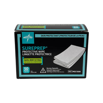 Medline SurePrep Skin Protective Wipes Box of 50