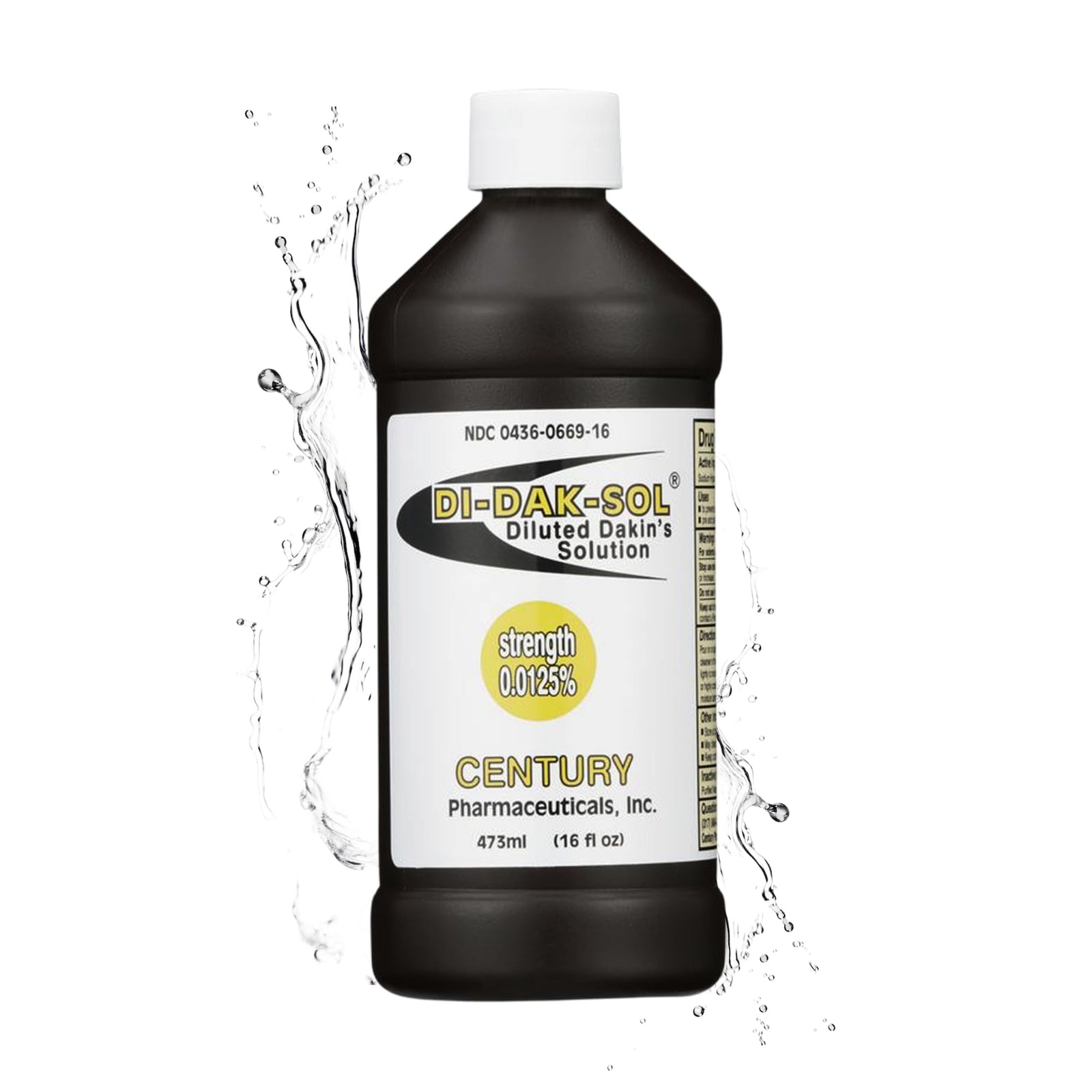 Century Pharmaceuticals Di-Dak-Sol Diluted Dakin's Solution 0.0125% 16 oz Bottle