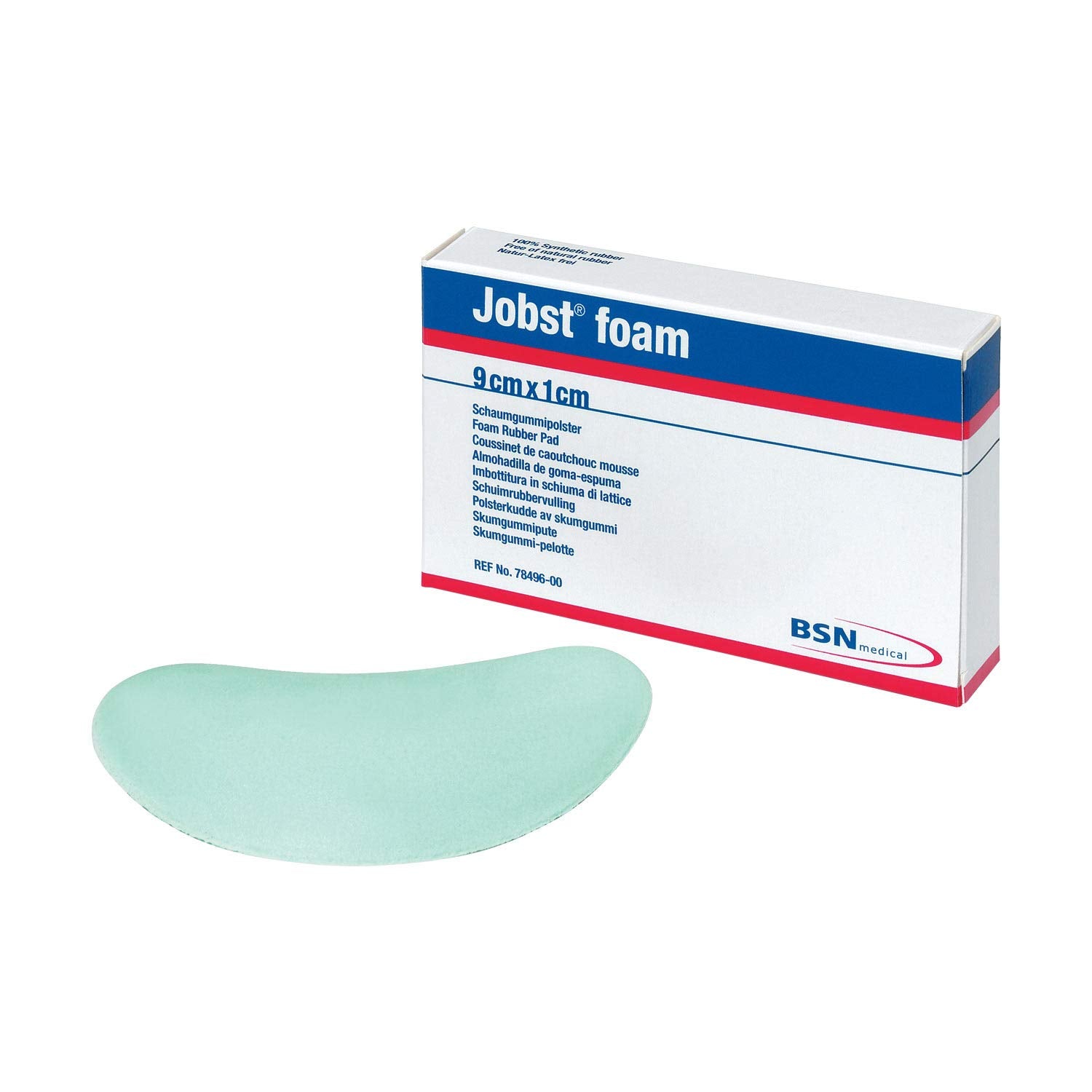 BSN Jobst Foam Rubber Pad 9 cm x 1 cm Kidney Shape Latex-Free