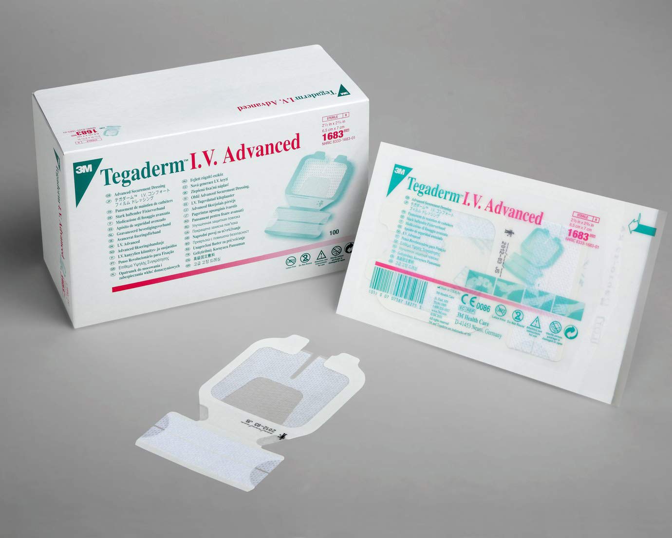 Tegaderm I.V. Transparent Adhesive Advance Securement Dressing 2-1/2" x 2-3/4"
