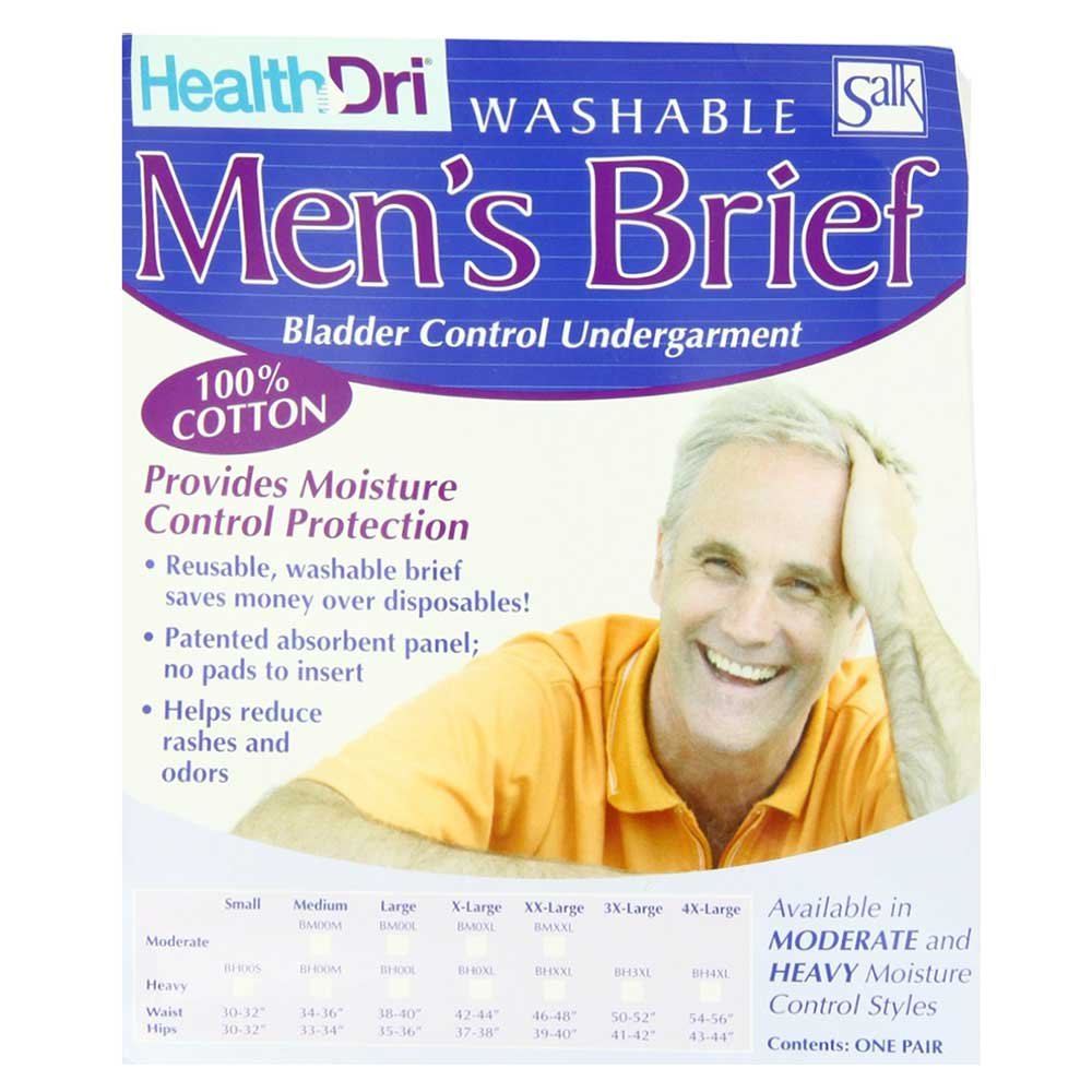 Salk Company Men's Heavy Briefs - Incontinence Protection