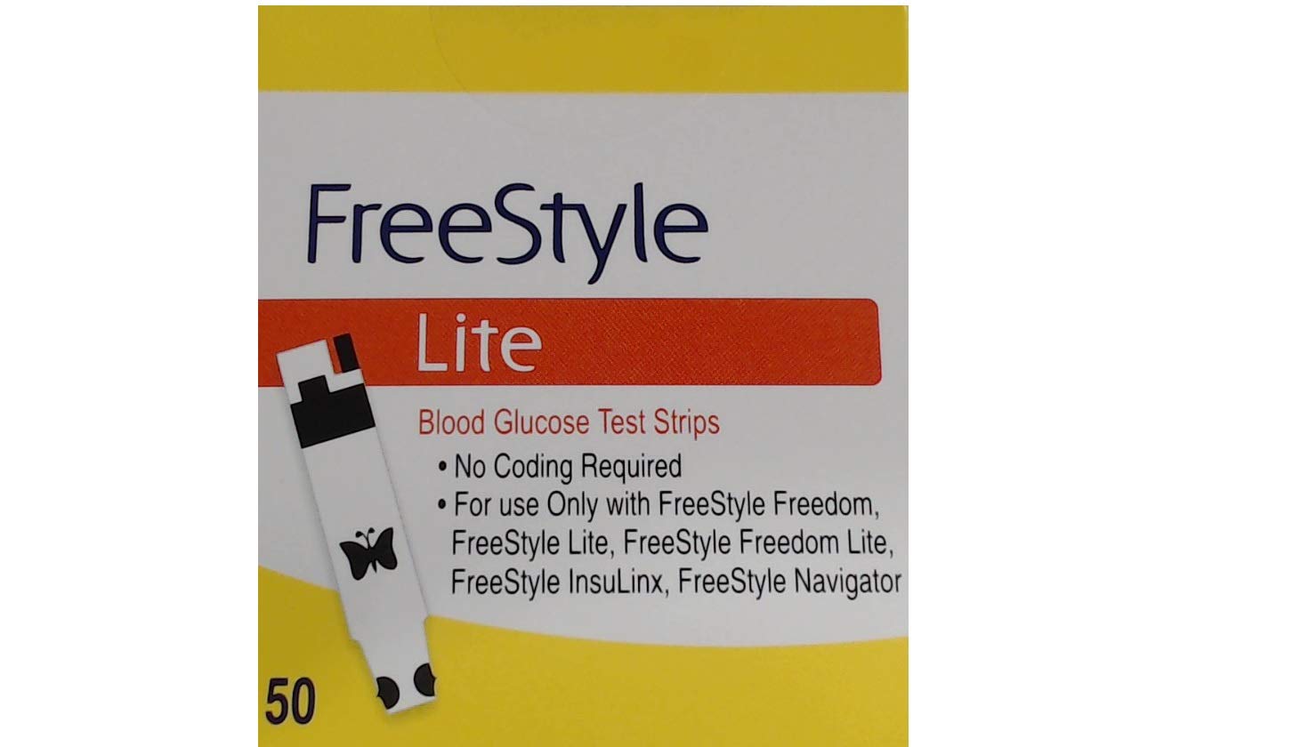 Abbott Diabetes Care FreeStyle Lite Blood Glucose Test Strips - Box of 50