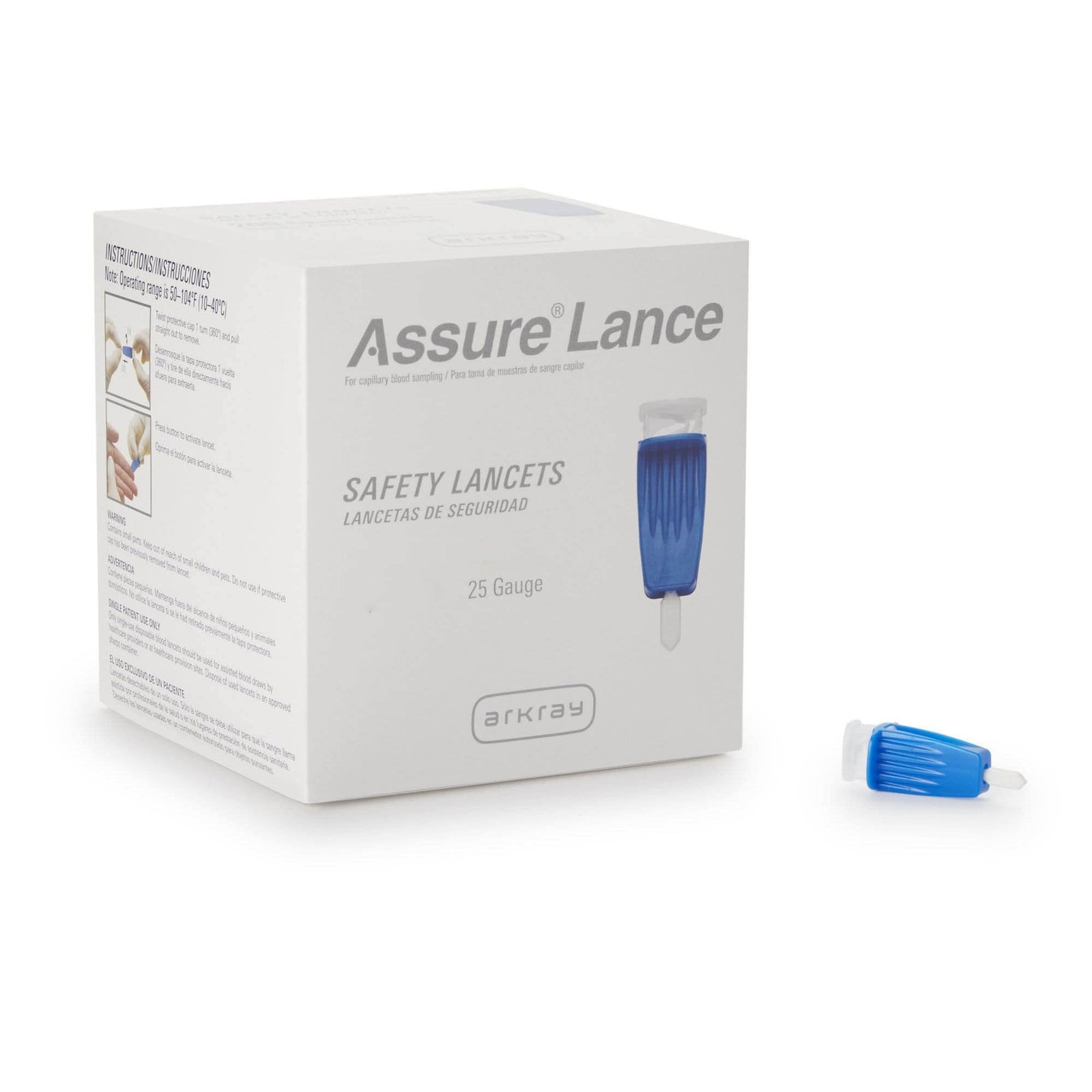 ARKRAY Lancet Plus 25G x 1.1mm Dark Blue
