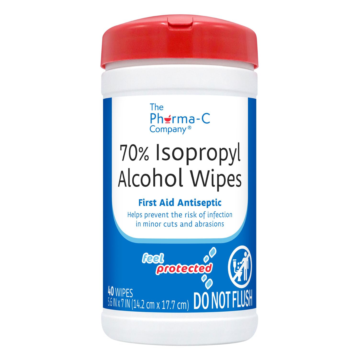 KLEEN TEST PRODUCTS 70% Isopropyl Alcohol First Aid Wipes - 40 Count
