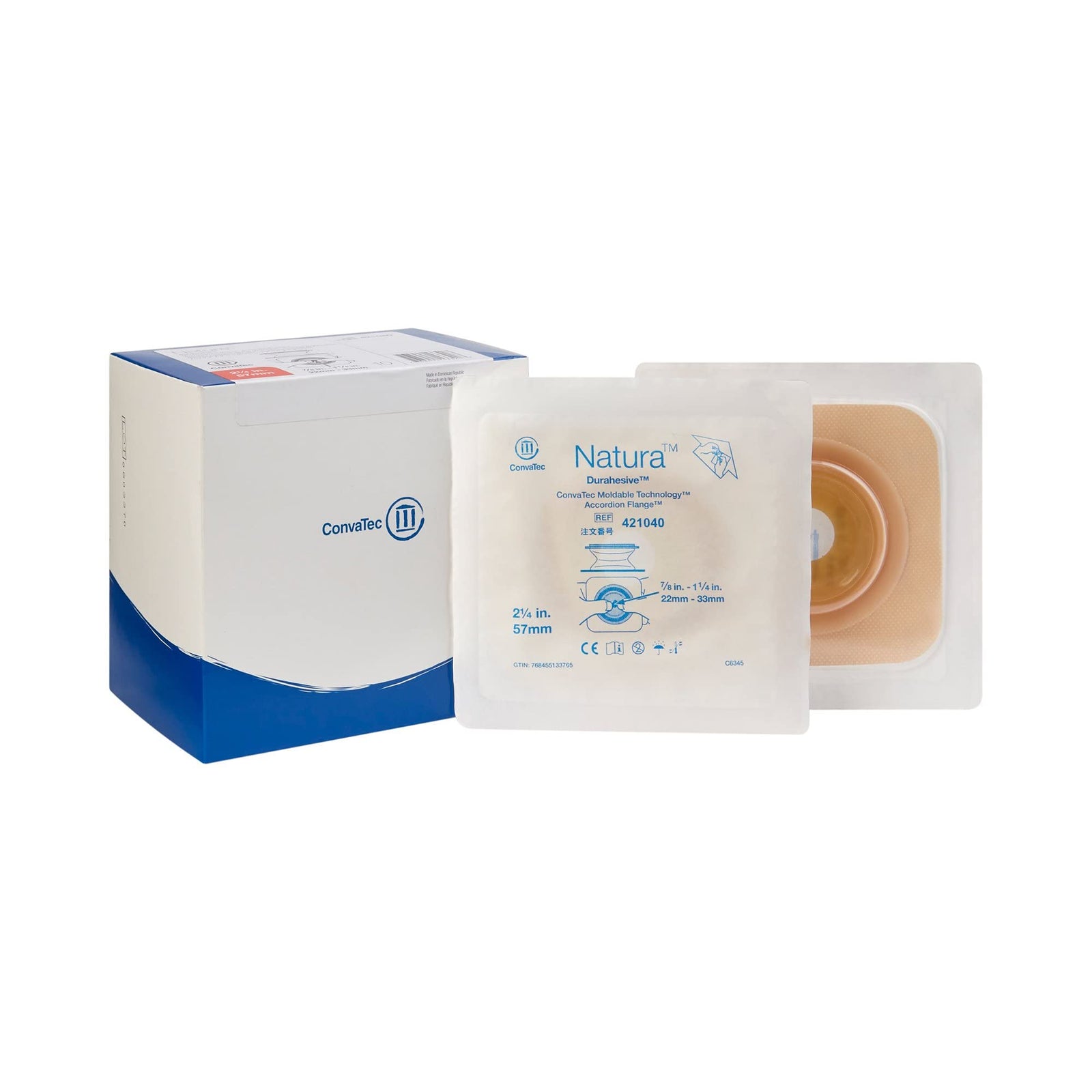 ConvaTec Natura Moldable Durahesive Skin Barrier Accordion Flange with Hydrocolloid Flexible Collar
