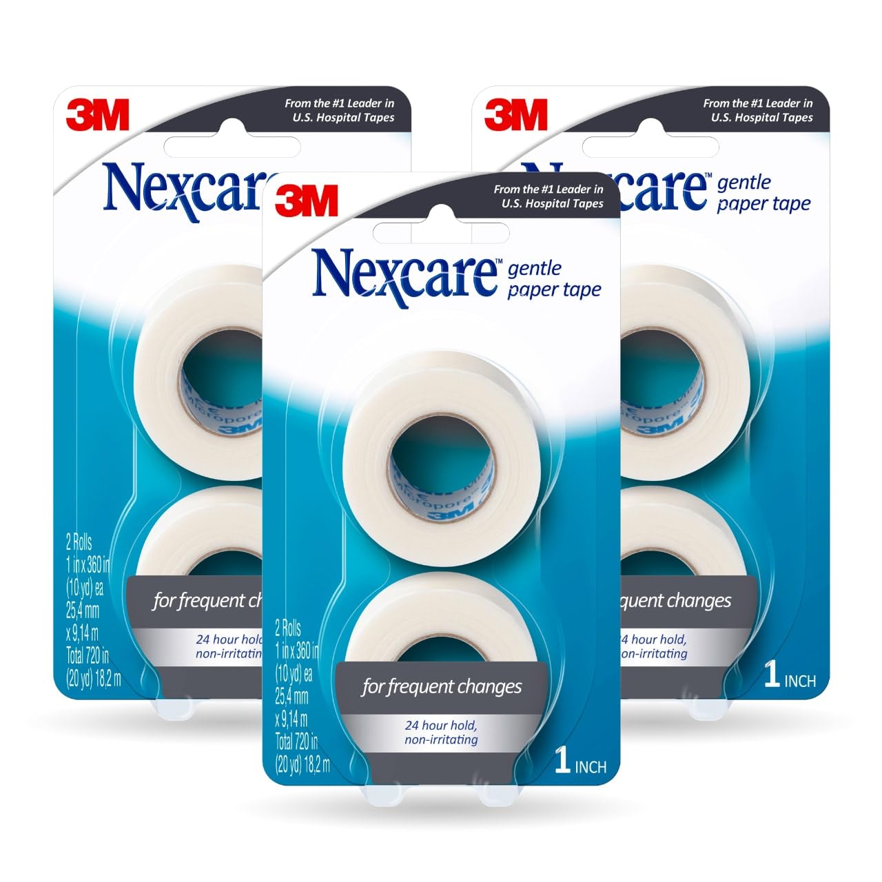 3M Gentle Paper First Aid Tape, 1" x 10 Yards