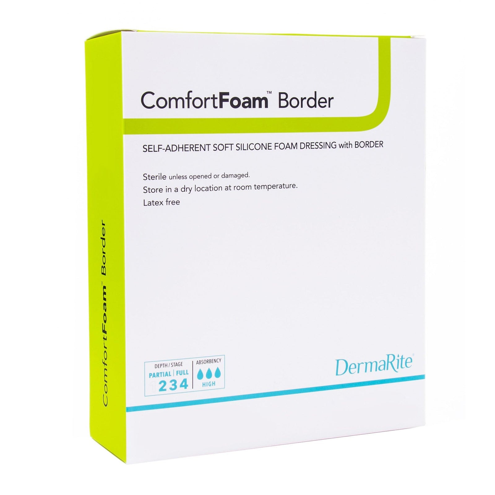 DermaRite ComfortFoam Silicone Foam Border Dressing