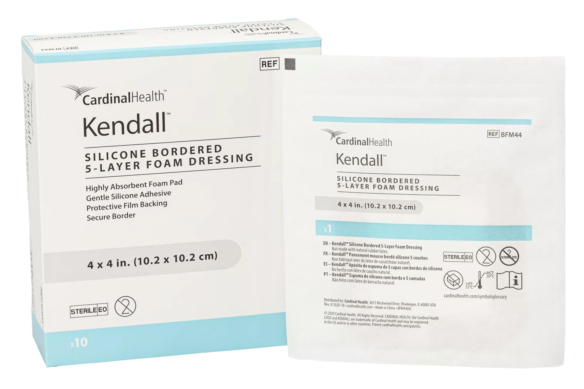 Cardinal Health Kendall Foam Border Gentle Adhesion Dressing