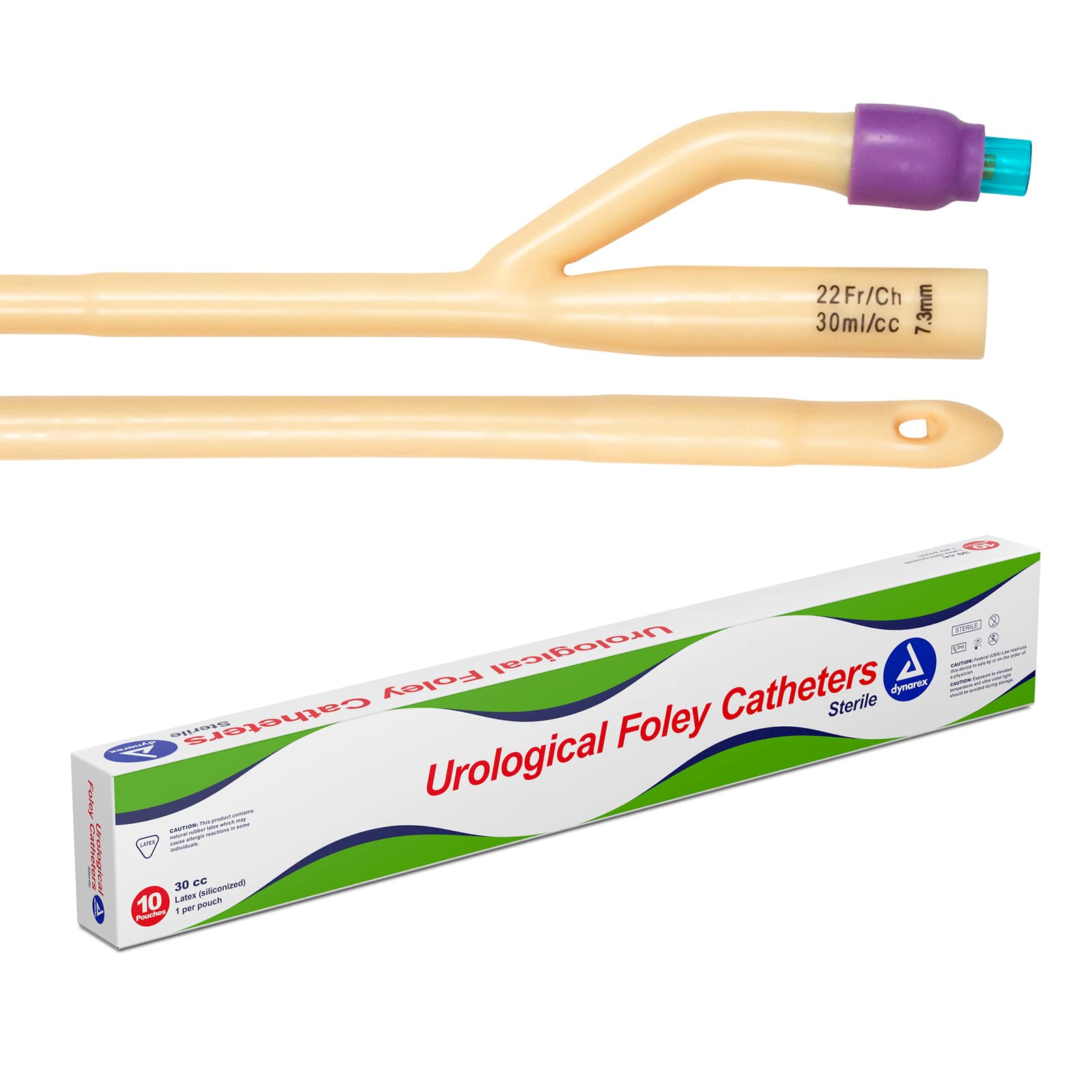 Cardinal Health 3-Way Foley Catheter - 18 fr, 20 fr, 22 fr, 24 fr