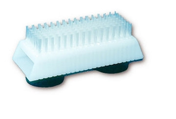 White Plastic Nail Brush with Suction Cups