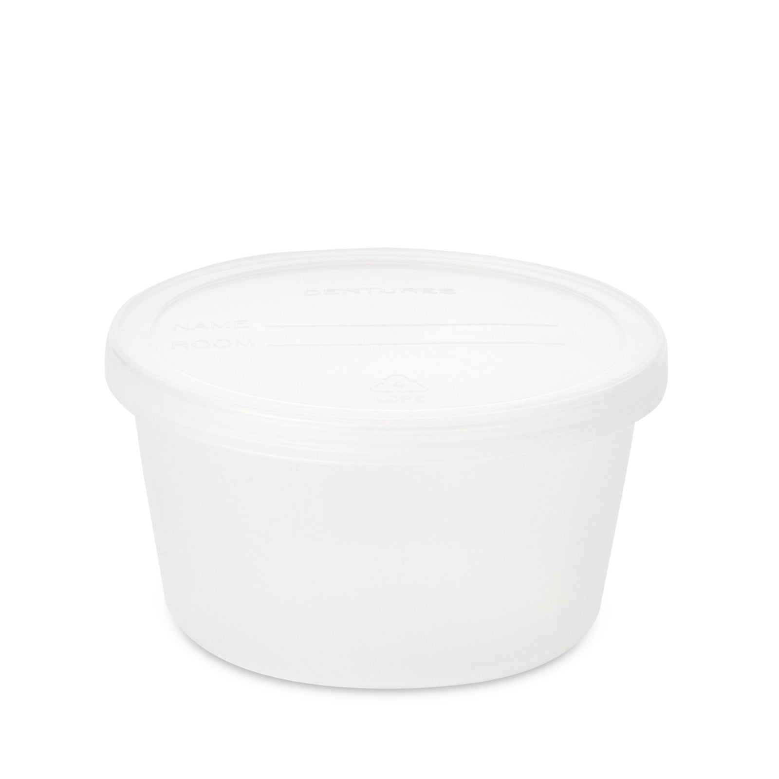 Dawn Mist® Denture Cup with Snap-On Lid