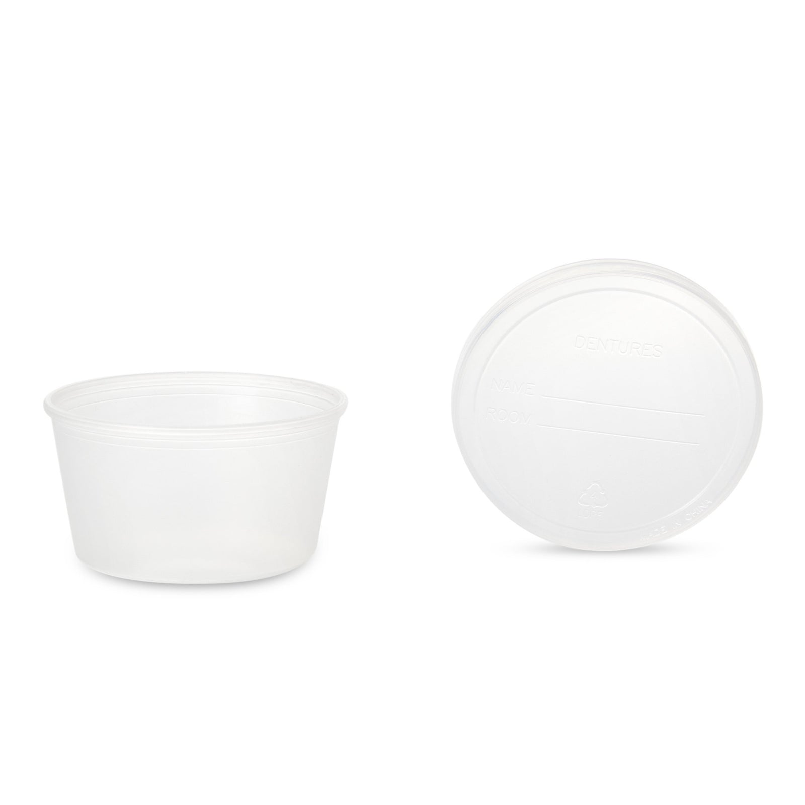 Dawn Mist® Denture Cup with Snap-On Lid