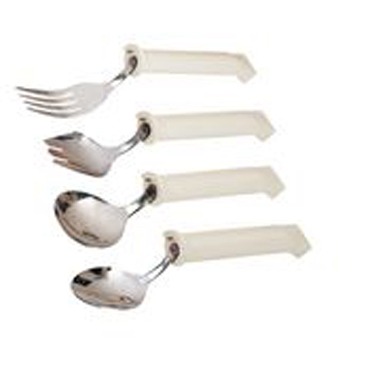White Stainless Steel Swivel Fork