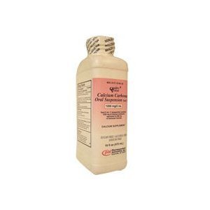 Calcium Carbonate 1,250 mg/5 mL Oral Suspension 16 oz. Bubble Gum Flavor