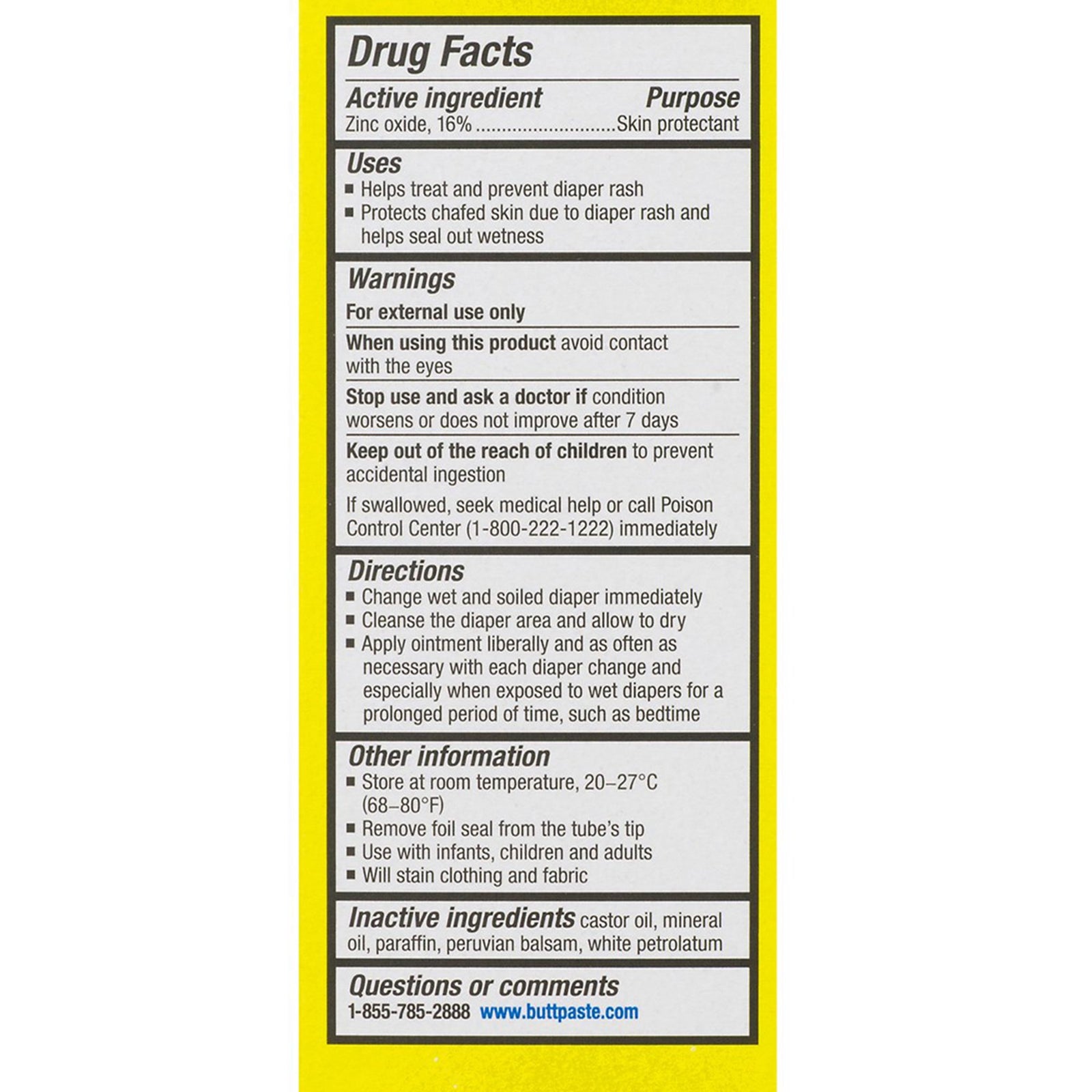 Boudreaux's Butt Paste® Diaper Rash Treatment 4 oz. Tube