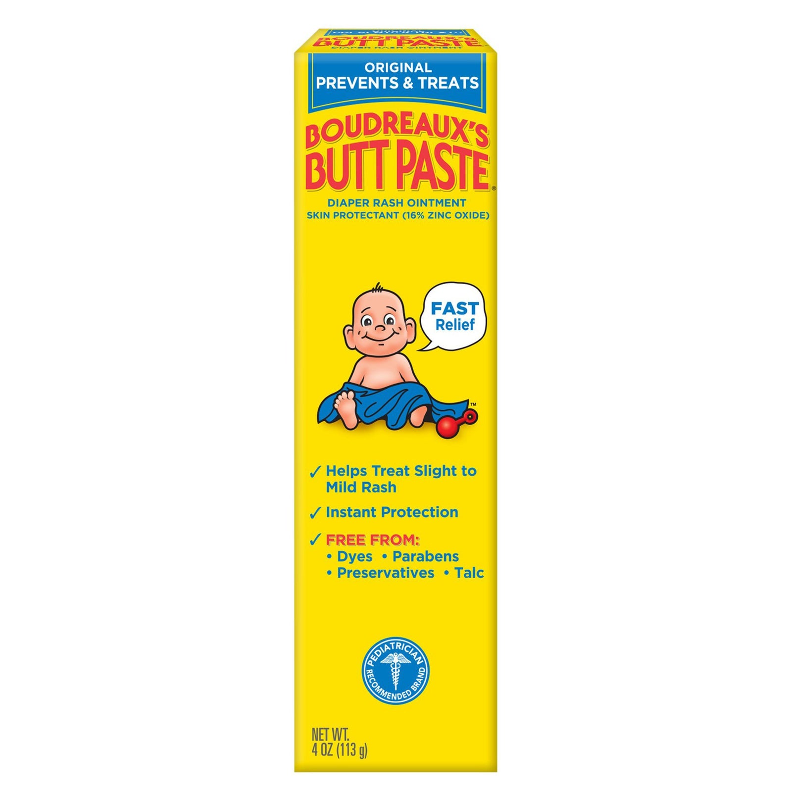 Boudreaux's Butt Paste® Diaper Rash Treatment 4 oz. Tube