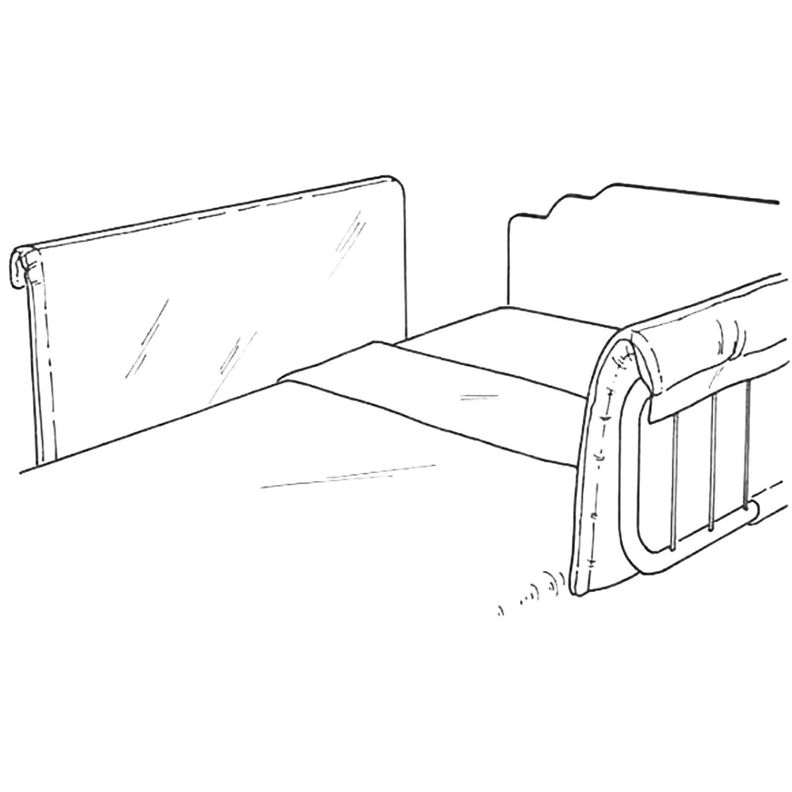 Skil-Care Classic Bed Side Rail Bumper Pad - Half Size 1 x 15 x 37 Inch
