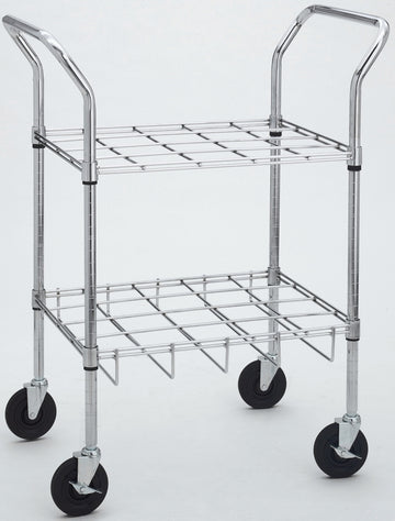 Steel Frame Chrome Oxygen Cylinder Cart