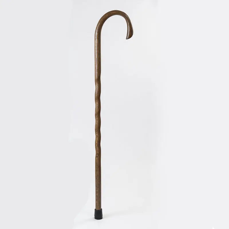 BRIGGS Brazos Twisted Oak Crook Neck Classic Wood Cane