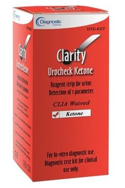 Clarity® Ketone Urinalysis Test Strips, 100 per Bottle