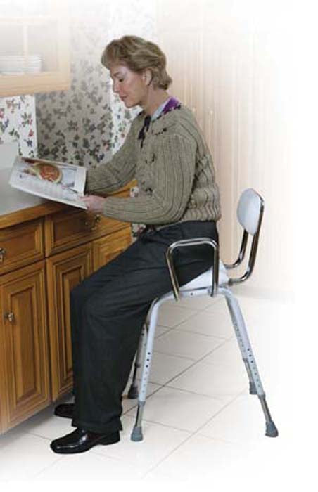 All Purpose Stool With Backrest White