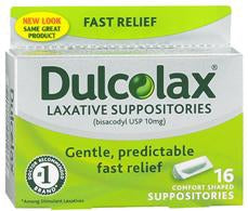 Dulcolax® Suppository 10 mg, 16 Count