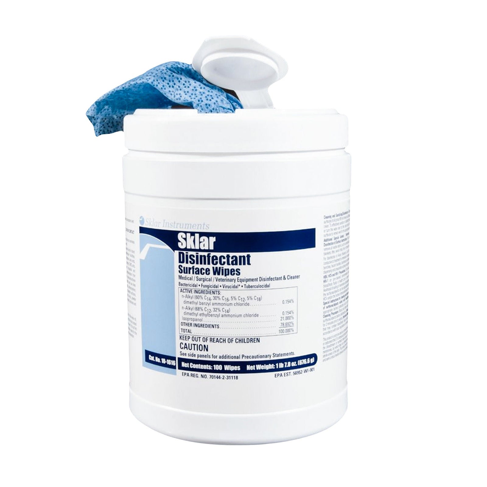Sklar Disinfectant Surface Wipes, 100 Count