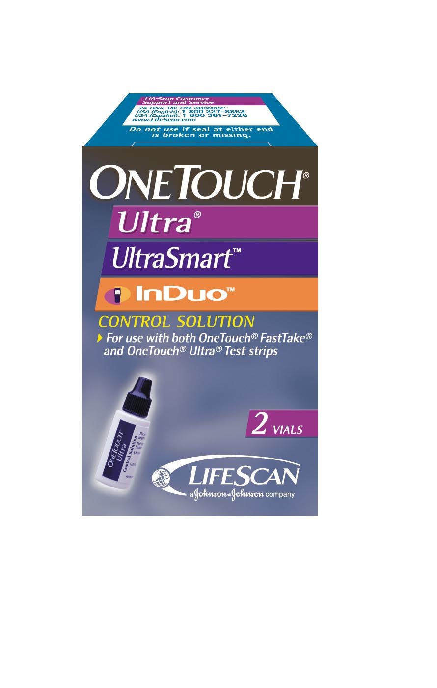 LifeScan OneTouch Ultra/FastTake Blood Glucose Control Solution, 2 Vials