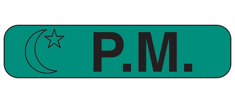 Barkley® Auxiliary Label - P.M Safety Label 3/8 X 1-5/8 Inch