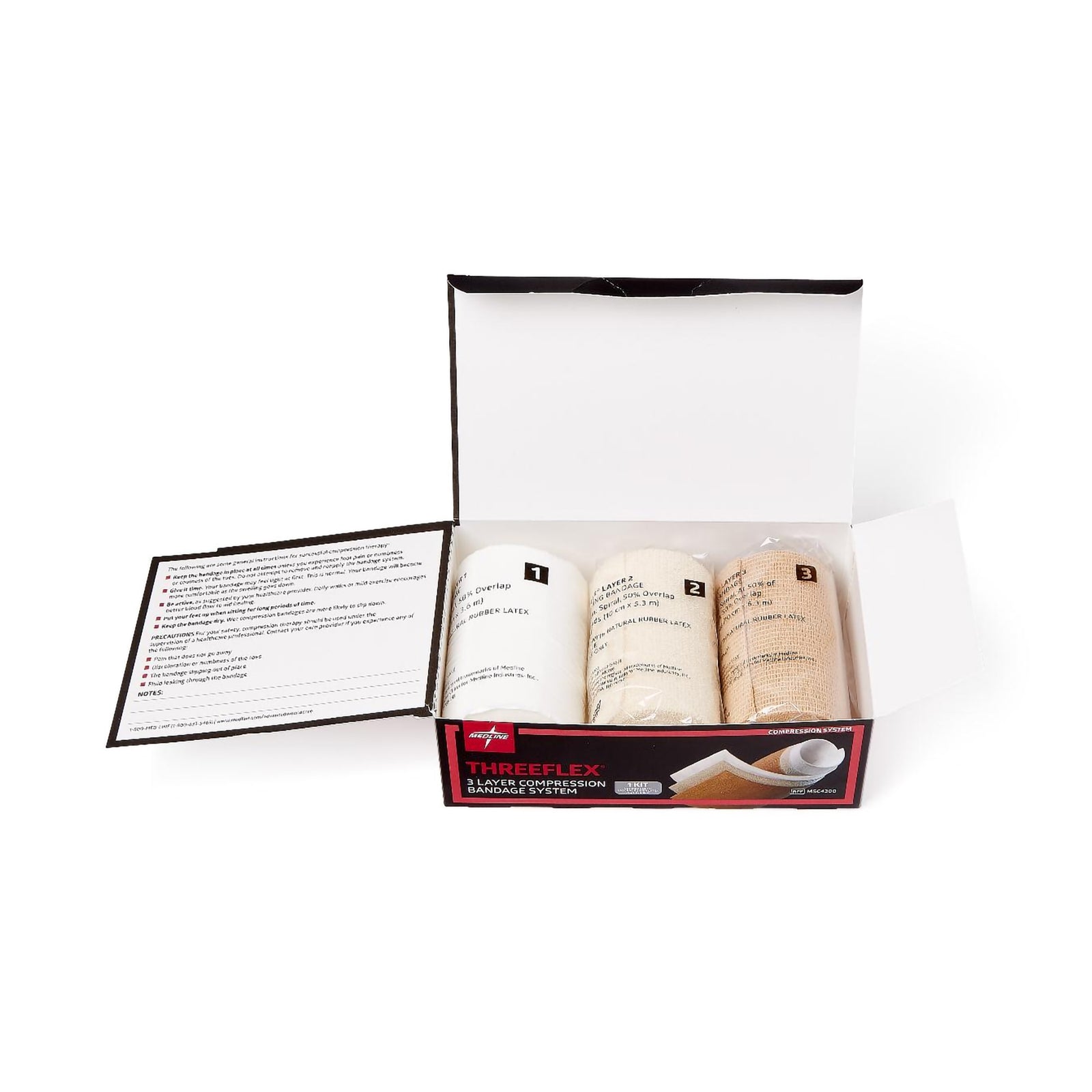 ThreeFlex® 3 Layer Compression Bandage System, 4 Inch Width