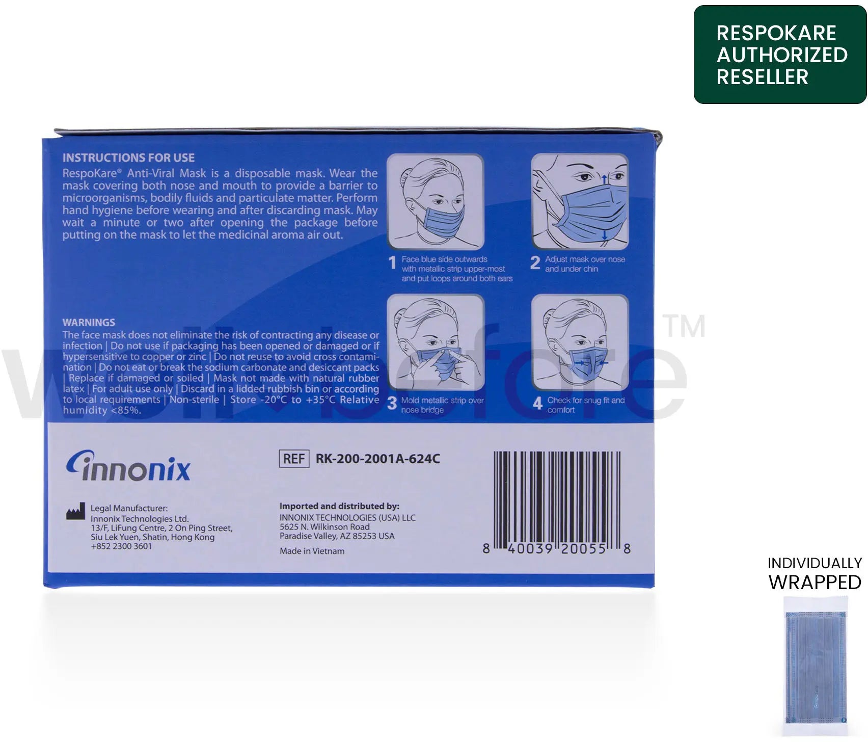 RespoKare Anti-Viral Surgical Mask - FDA Cleared