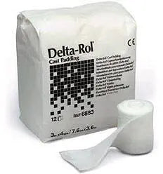 Delta-Rol® White Acrylic Undercast Cast Padding, 4 Inch x 4 Yard