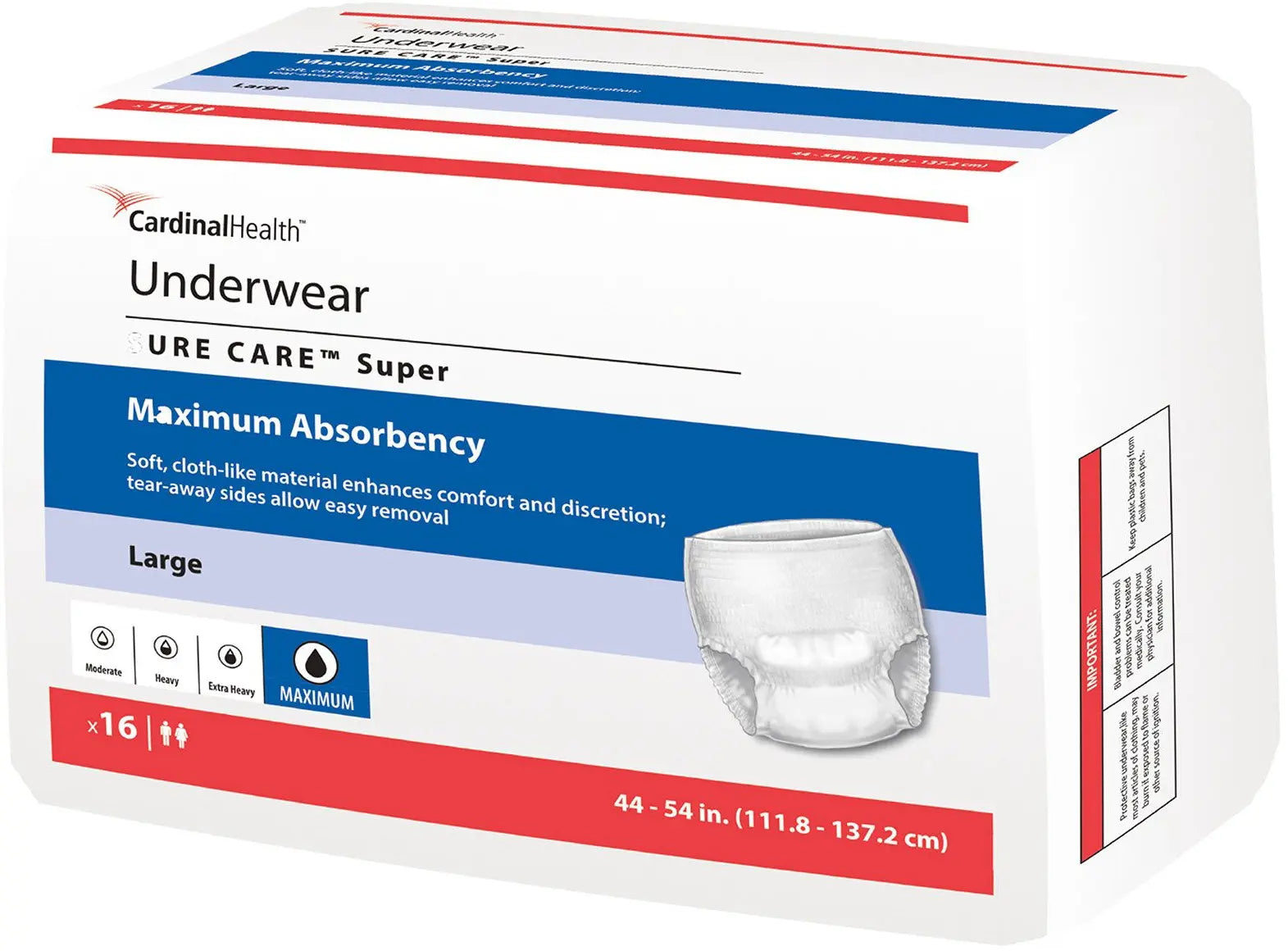 Cardinal Health SURE CARE Super Protective Underwear with BreatheEasy