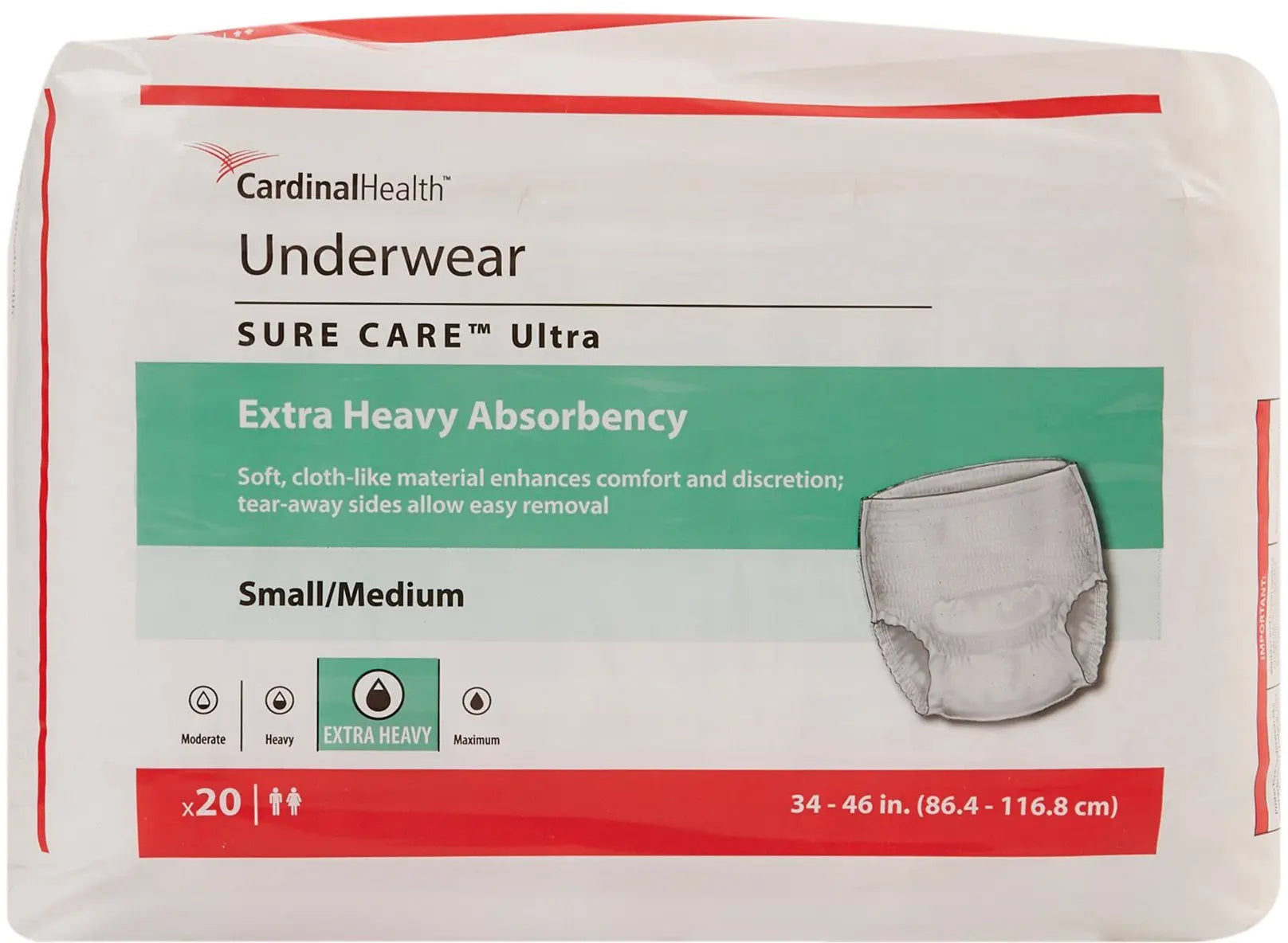 Cardinal Health SURE CARE Ultra Protective Underwear with BreatheEasy