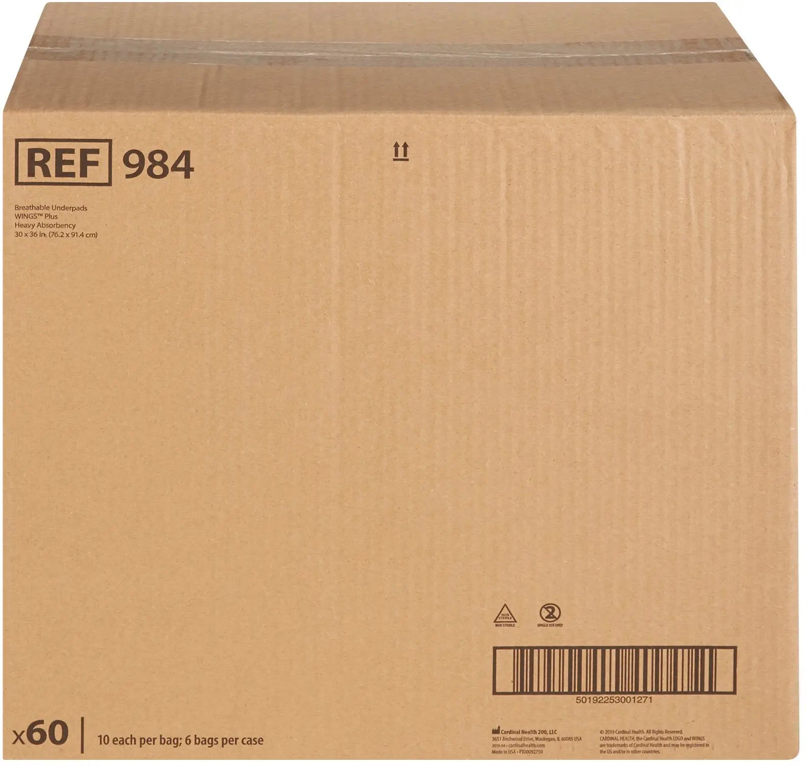 Cardinal Health Breathable Underpad WINGS Plus