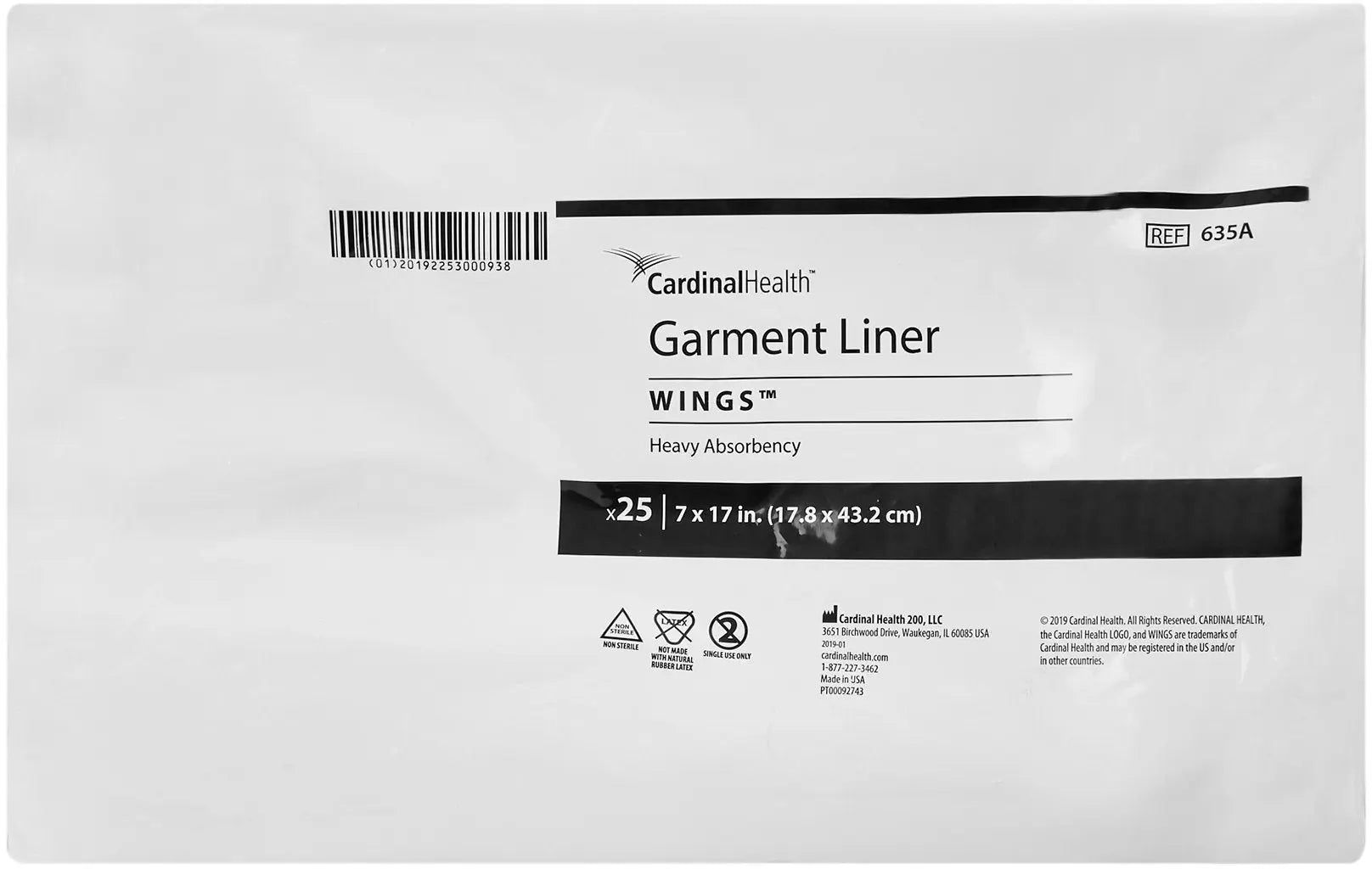 Cardinal Health WINGS Garment Liner