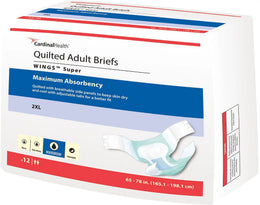 Cardinal Health WINGS Super Quilted Adult Briefs with BreatheEasy Technology
