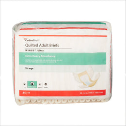 Cardinal Health Quilted Adult Briefs WINGS Ultra