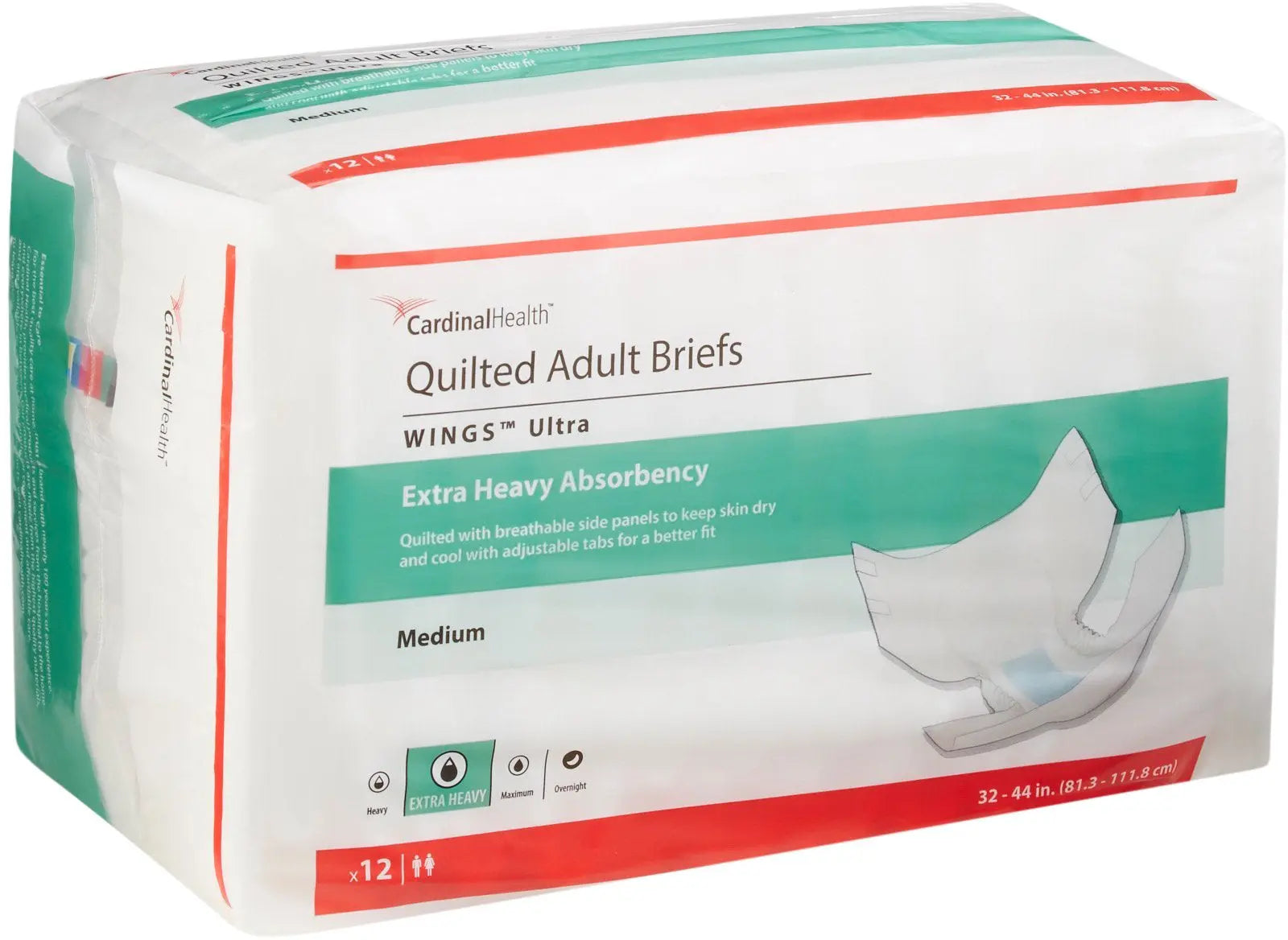 Cardinal Health Quilted Adult Briefs WINGS Ultra