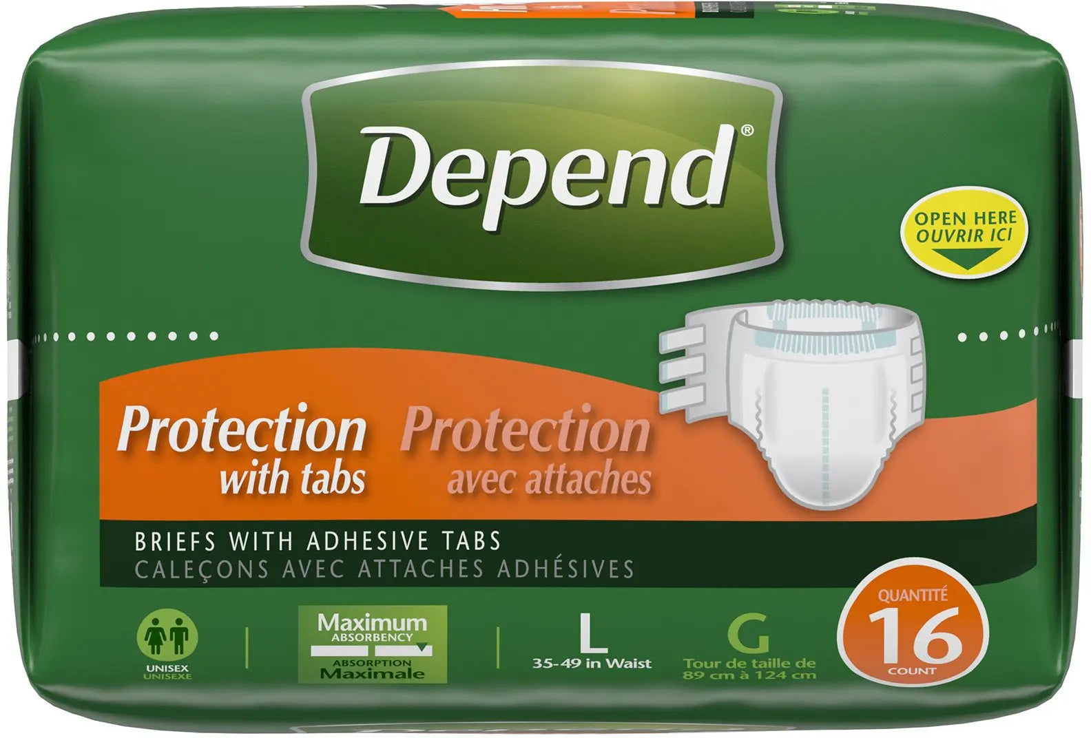 Depend Protection with Tabs