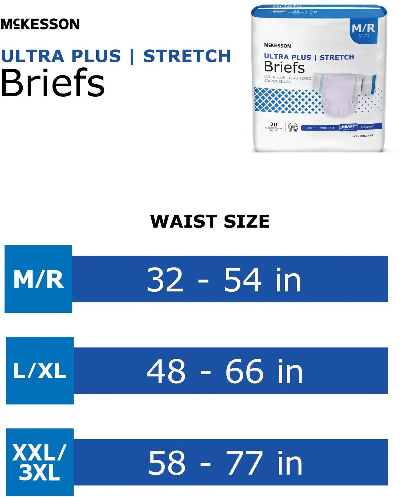 Mckesson Ultra Plus Stretch Briefs
