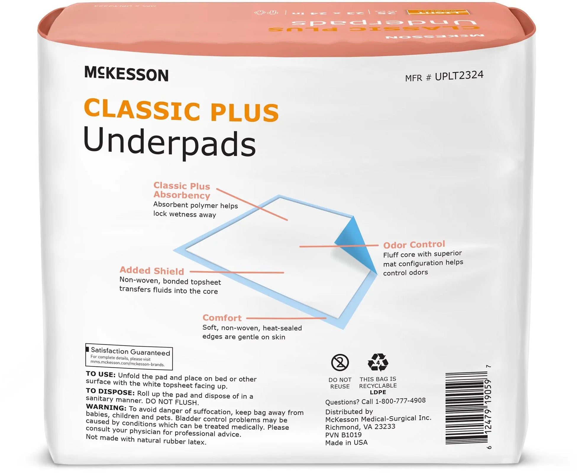 Mckesson Classic Underpads