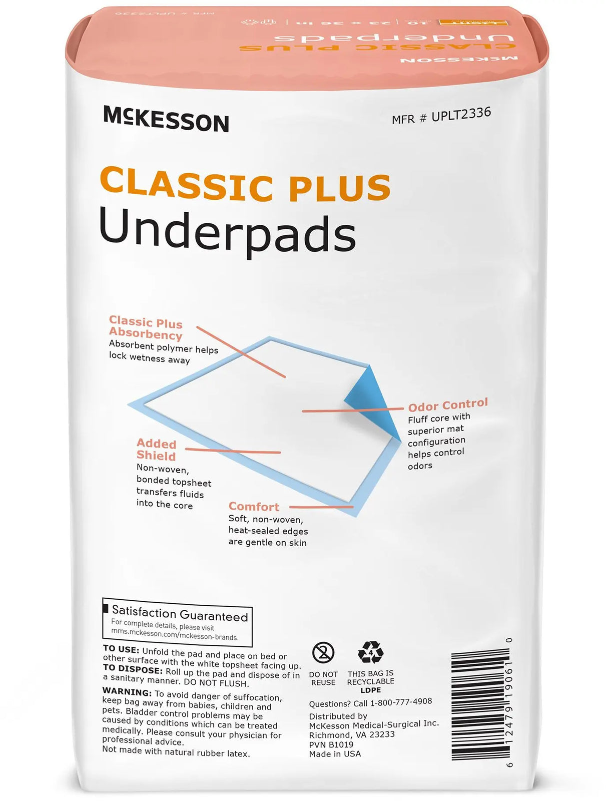 Mckesson Classic Underpads