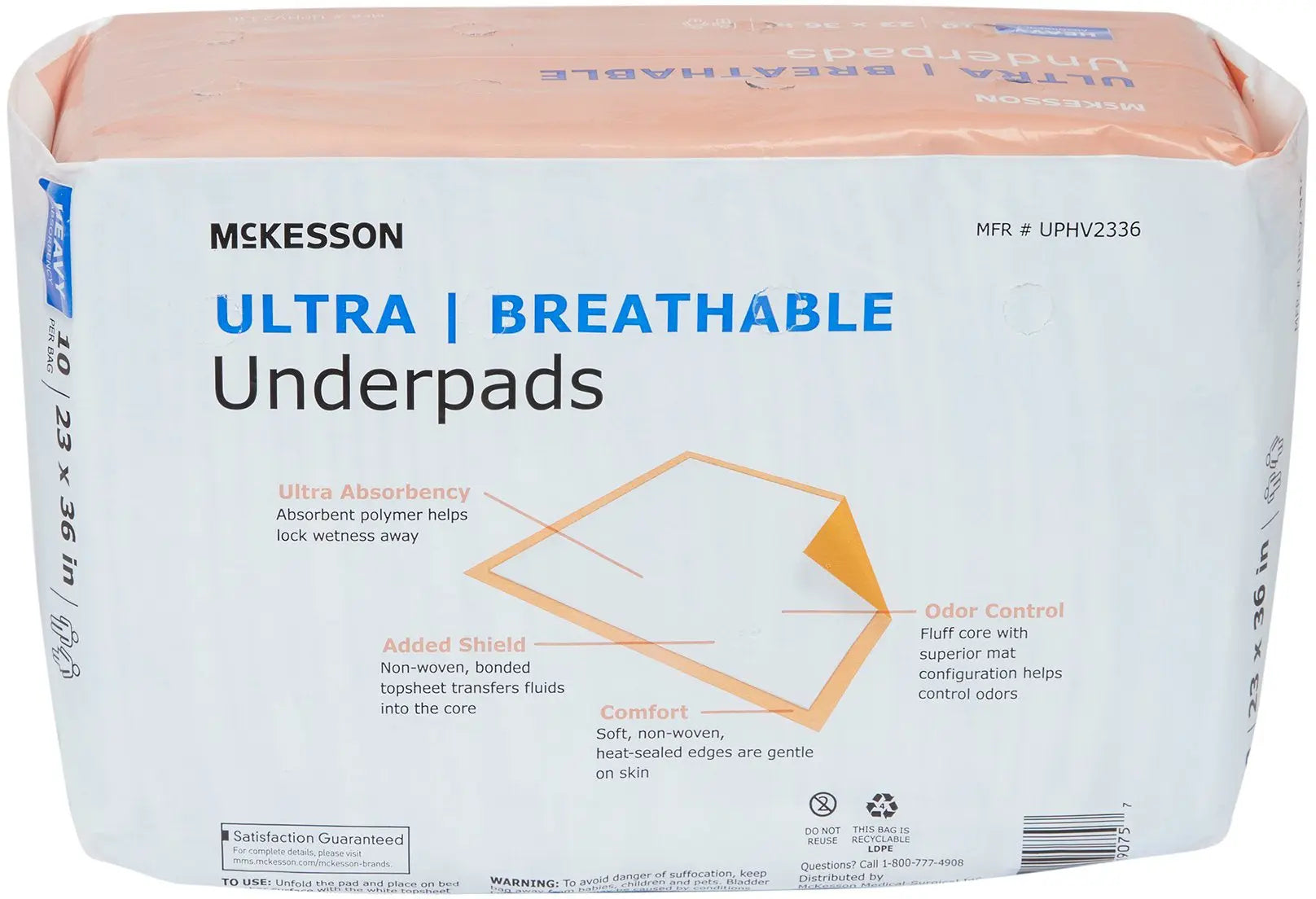 Mckesson Ultra Breathable Underpads