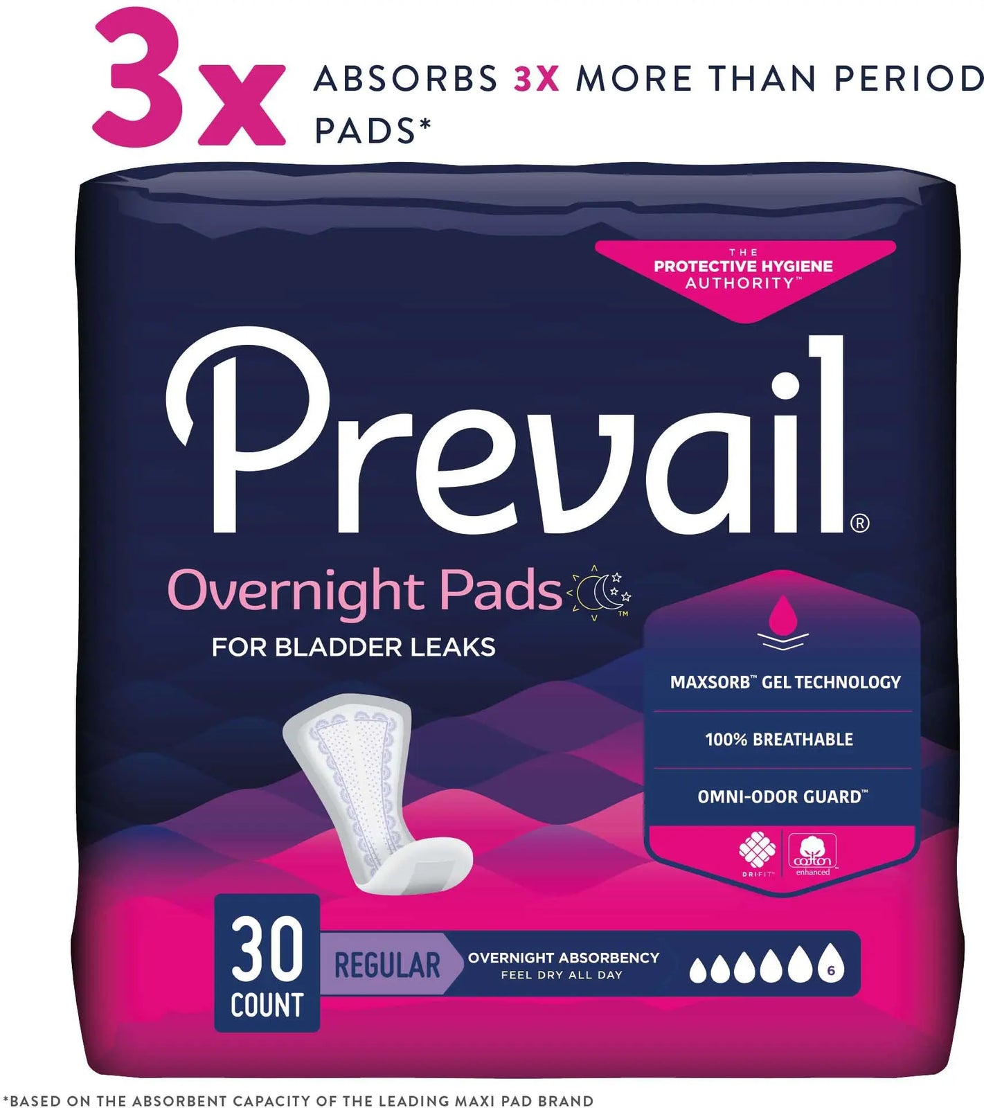Prevail Overnight Pads