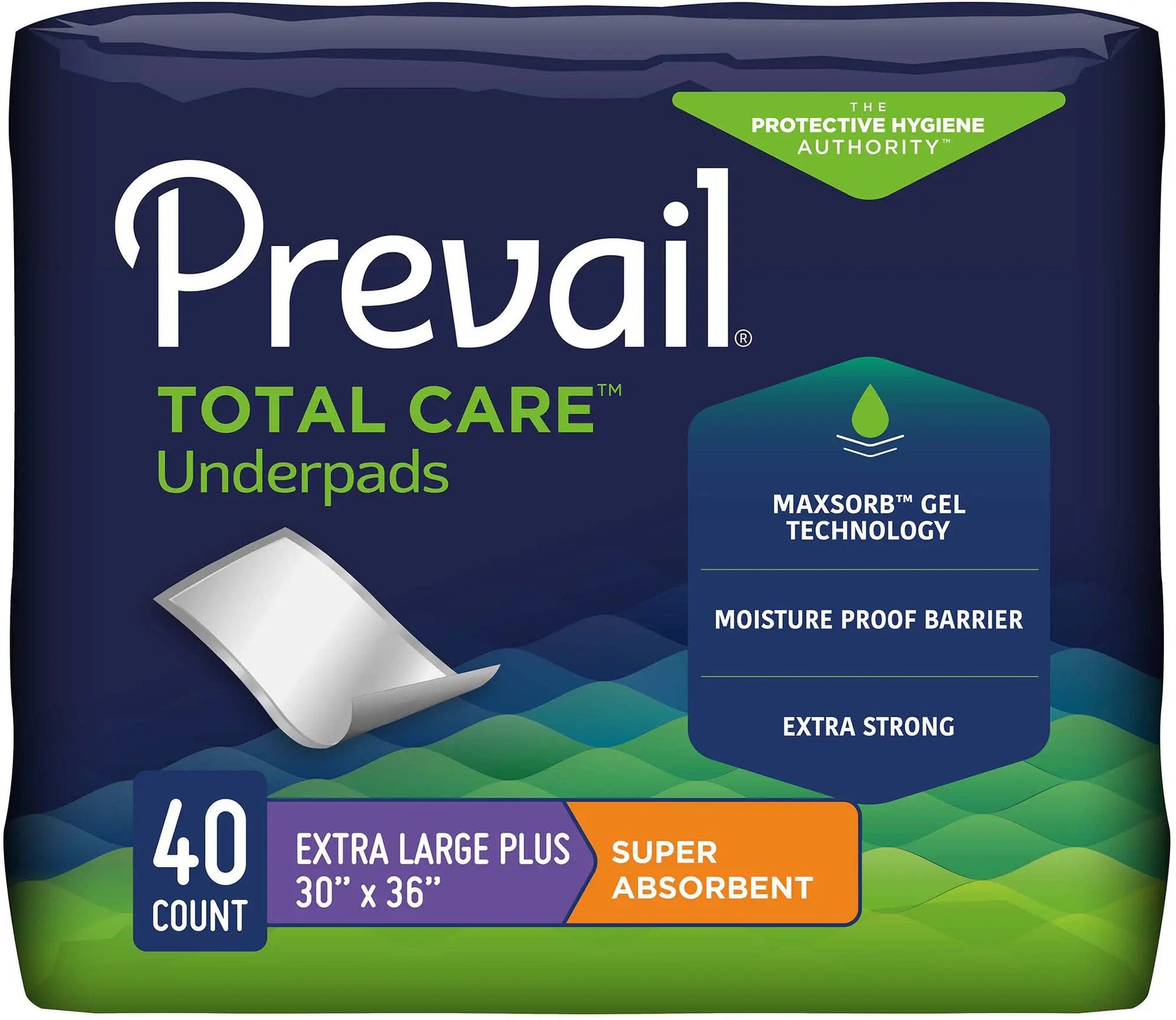 Prevail Total Care Underpads