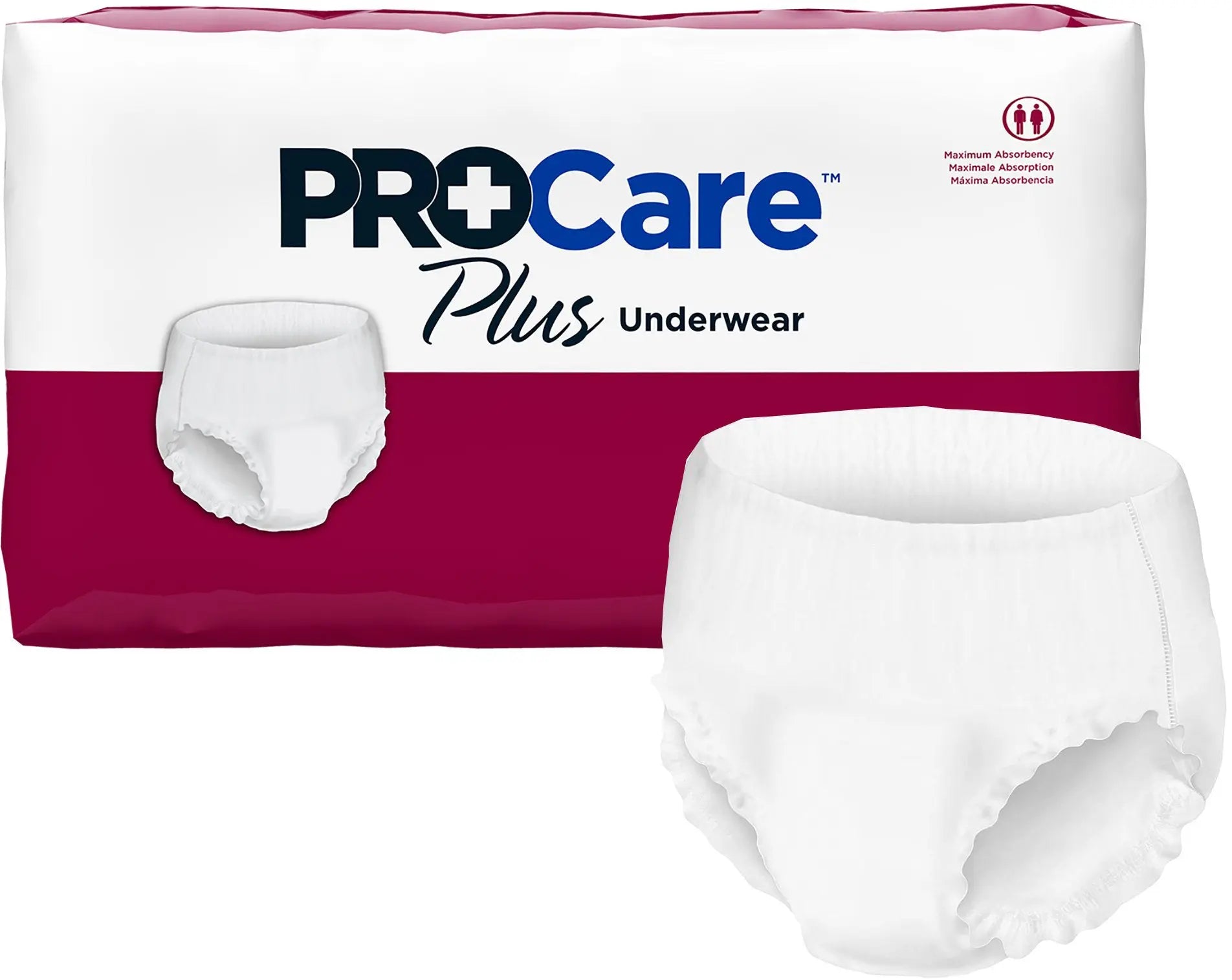 ProCare Plus Protective Underwear, Moderate Absorbency, Pull Up, Extra  Large, Disposable, 58 to 68 Inch Waist/Hip