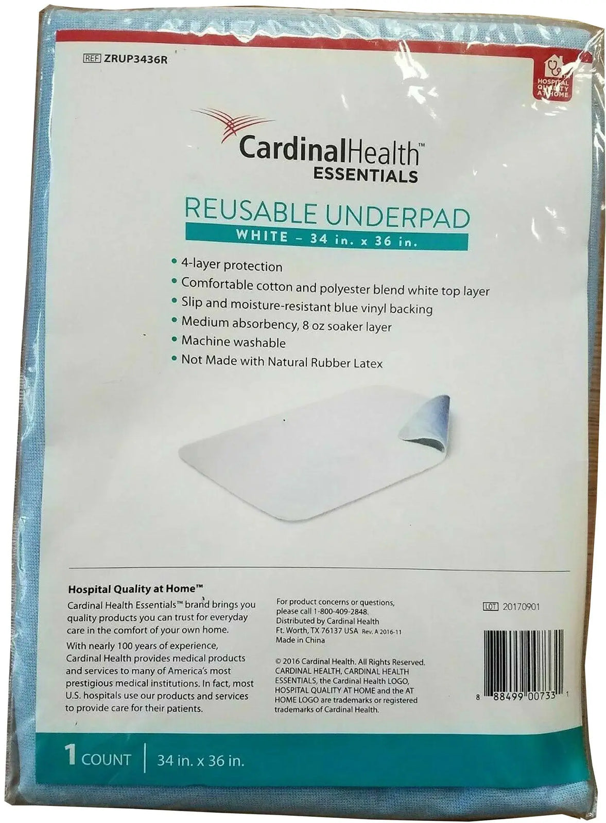Cardinal Health Essentials Reusable Underpad